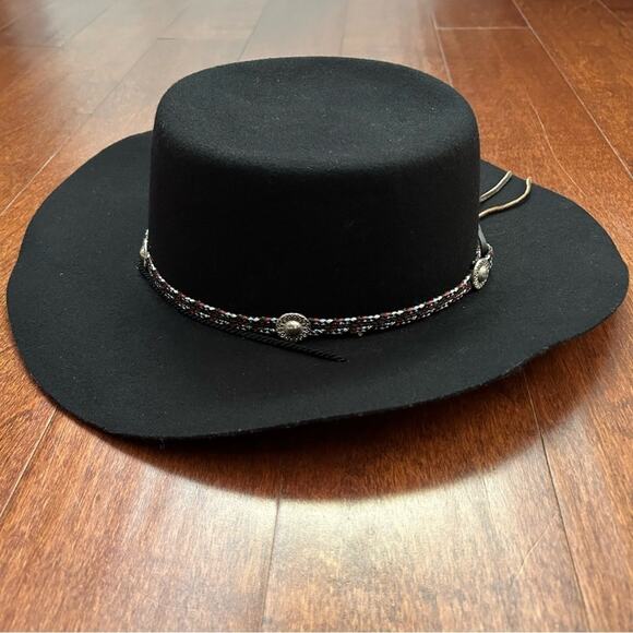 Vintage Golden Gate Hat & Cap Co. Black 100% Wool Western “Bolero”Hat, Size XL main image 13
